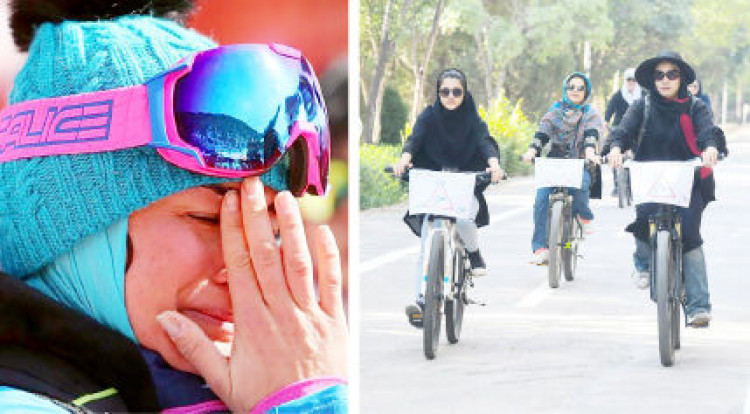 ممنوع‌الخروجی زنان معضل است نه دوچرخه‌سواری‌شان
